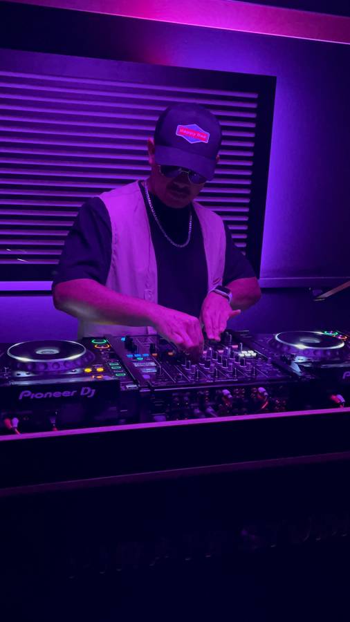 dj in a studio